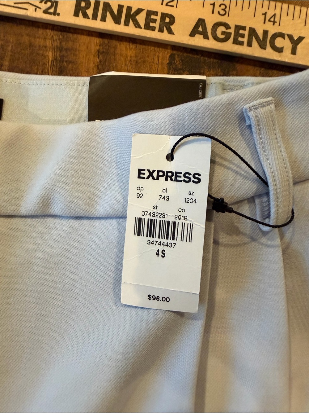 Express Wide Leg Trousers Light Blue - Picture 5 of 9
